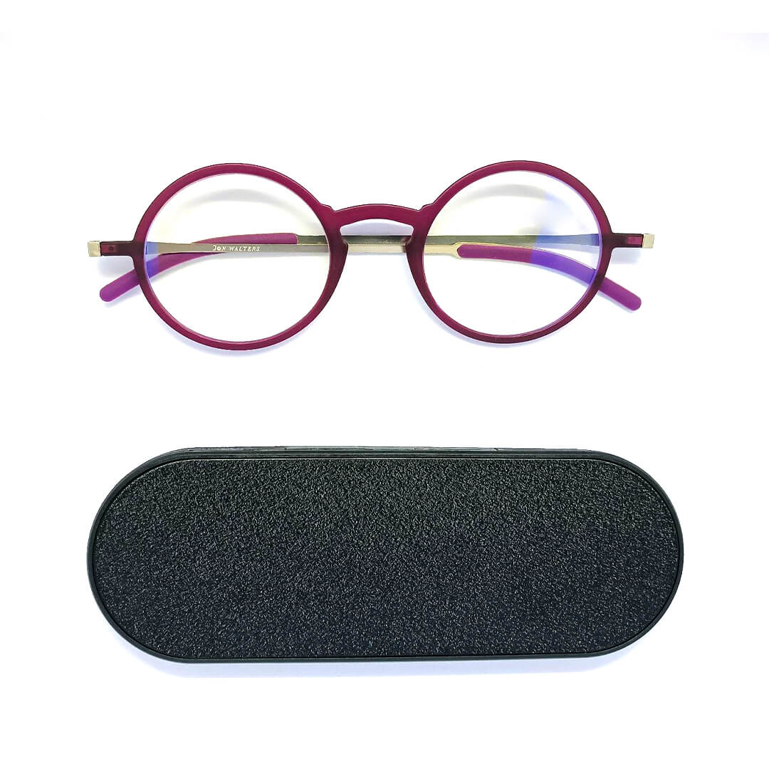 FeatherView - Round Reading Glasses with Aluminum Case