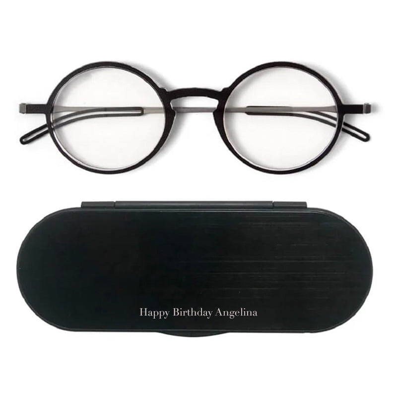 FeatherView - Round Reading Glasses with Aluminum Case